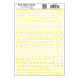 WOODLAND SCENICS Dry Transfer: Letters, Gothic, Yellow