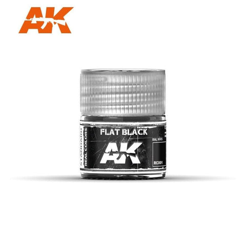 AKI Real Colors: Flat Black Acrylic Lacquer Paint 10ml Bottle