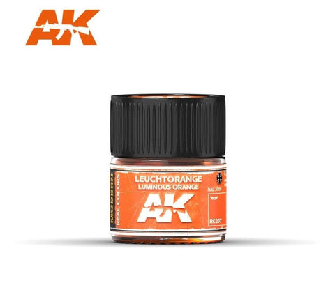 AKI Real Colors: Luminous Orange RAL2005 Acrylic Lacquer Paint 10ml Bottle