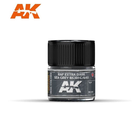 AKI Real Colors: RAF Extra Dark Sea Grey BS381C/640 Acrylic Lacquer Paint 10ml Bottle