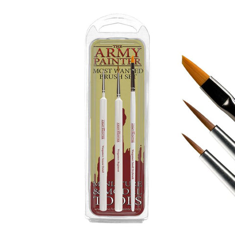 ARMY PAINTER Wargamer Most Wanted Brush Set: Insane Detail, Regiment, Drybrush