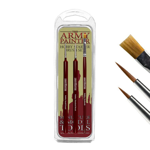 ARMY PAINTER Hobby Starter Brush Set: Small Detail, Standard, Dry