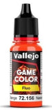 VALLEJO 18ml Bottle Orange Fluorescent Game Color