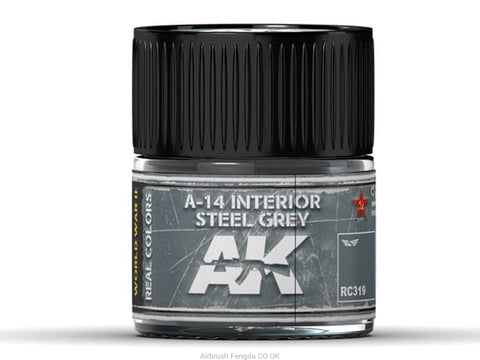 Real Colors: A14 Interior Steel Grey Acrylic Lacquer Paint 10ml Bottle