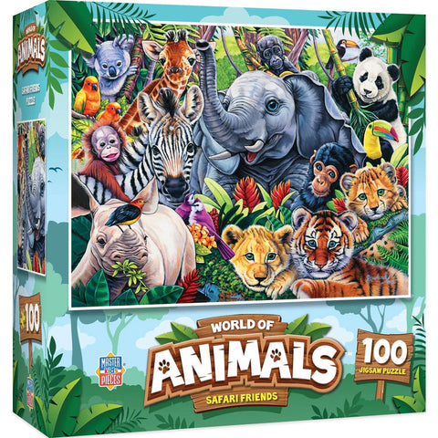 MASTER PIECES 100-PIECE PUZZLE Safari Friends