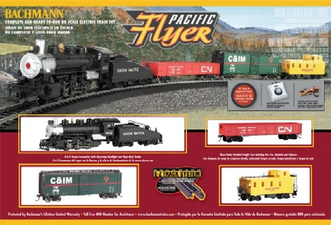 BACHMANN HO Pacific Flyer Train Set -- Union Pacific