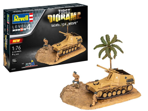 REVELL 1/76 SdKfz 124 Wespe Tank Diorama Set w/paint & glue