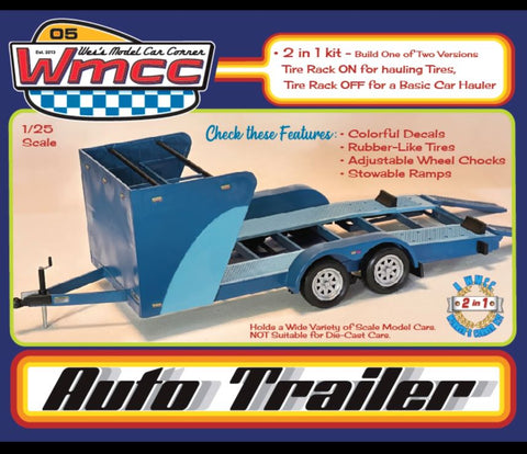 WES'S 1/25 Auto Trailer w/Optional Tire Rack (2 in 1)