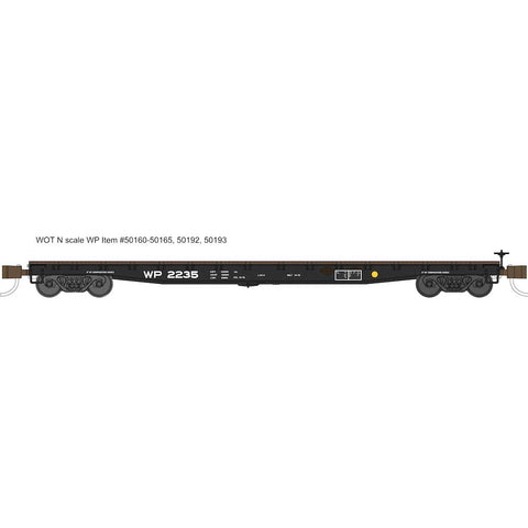 WHEELS OF TIME N Flat Car, 53'-6" GS Welded Fishbelly, Western Pacific #2238