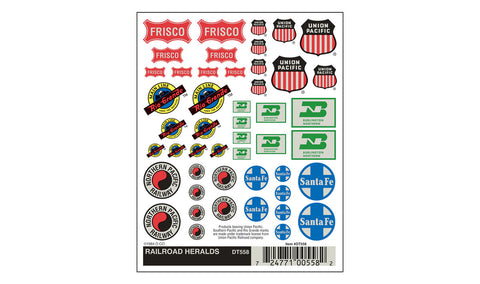 WOODLAND SCENICS Dry Transfer: Railroad Heralds