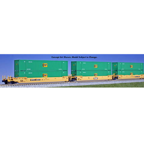 N 53' MAXI-IV WELL CAR 3-PACK W/CONTAINERS TTX 1