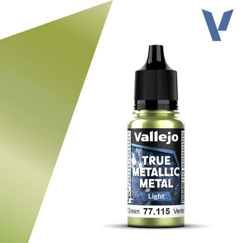 VALLEJO 18ml Bottle Amber Green (Light) True Metallic Metal
