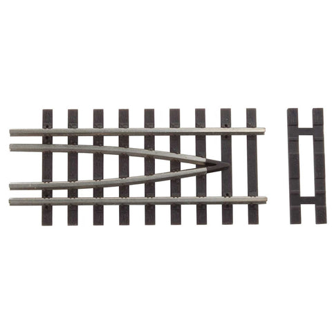 WALTHERS HO Code 83 Nickel Silver Bridge Track End Set -- Includes 2 End Track Pieces, 2 Spacer Ties