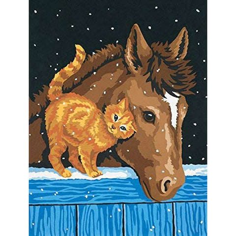 DIMENSIONS Pony & Kitten Paint by Number (9"x12")