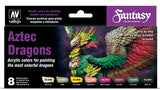 VALLEJO 17ml Bottle Fantasy Aztec Dragons Game Color Paint Set (8 Colors)