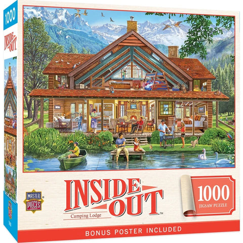 MASTER PIECES 1000-PIECE PUZZLE Inside Out - Camping Lodge