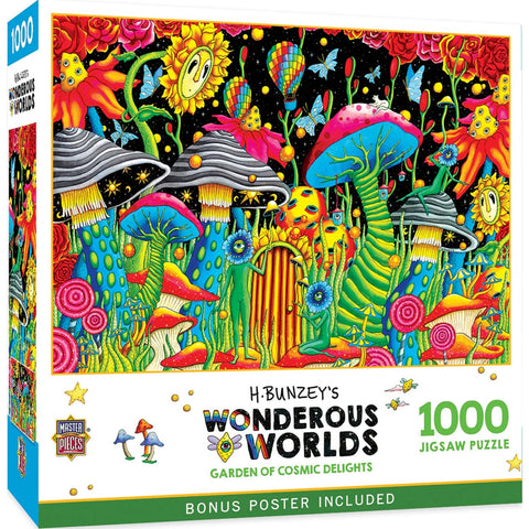 MASTER PIECES 1000-PIECE PUZZLE Wonderous Worlds - Garden of Cosmic Delight