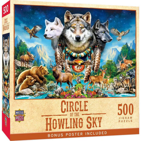 MASTER PIECES 500-PIECE PUZZLE Circle of the Howling Sky