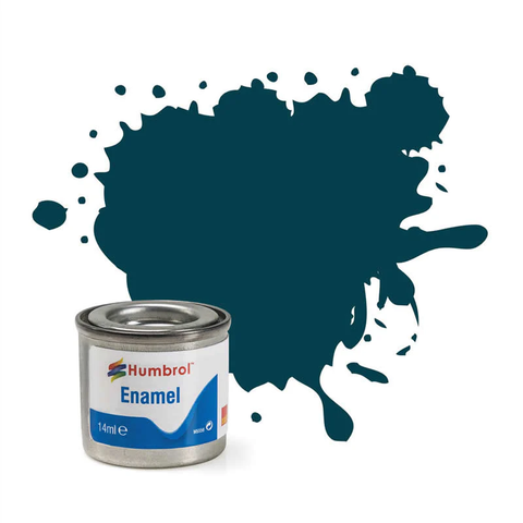 HUMBROL 14ml. Enamel Matte Pru Blue