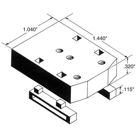 KADEE #881 #1 & G Scale Conversion Platform for Aristo-Craft™ heavyweight passenger cars or shim block
