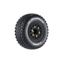 LOUISE R/C SC-Hummer 1/10 Short Course Tires, Soft, 12, 14 & 17mm Removable Hex on Black Rim (2)