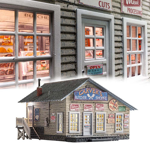 N BUILT & READY LIGHTED CARVER'S BUTCHER SHOP