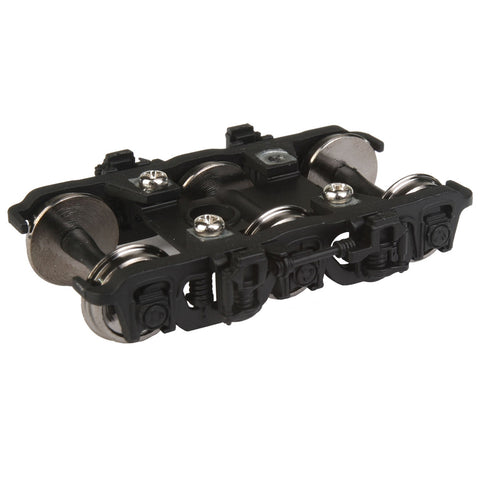 WALTHERS HO Trucks:  GSC Lightweight 6-Wheel Metal Passenger Trucks (from GN Dome) Black (2/pk)