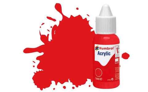 HUMBROL 14ml Acrylic Fire Orange Gloss