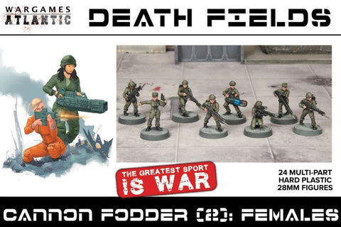 WARGAMES ATLANTIC  28mm Death Fields: Cannon Fodder Females (24)