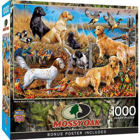 MASTER PIECES 1000-PIECE PUZZLE Mossy Oak - Man's Best Friend