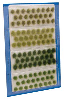 WALTHERS Grass Tufts - 1/4" 0.6cm Tall pkg(104) -- Wild Mix Short