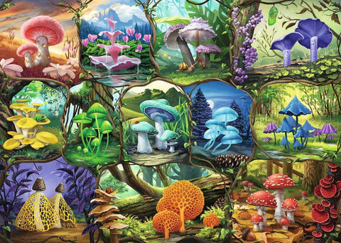 RAVENSBURGER 1000-PIECE PUZZLE Beautiful Mushrooms