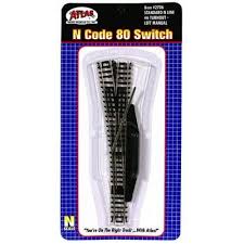 ATLAS N Code 80 #8 Custom Line Switch Right