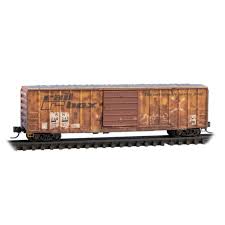 MICRO TRAINS N  50' Rib Side Boxcar Railbox Repatched #1 - Burlington Northern ex-Railbox Rd #249244