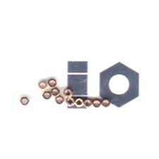 WALTHERS Brass Hex Nuts pkg(12) -- 00-90; .040 x 5/64" .10 x .20cm