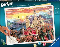 CREART Fairytale Castle Paint by Numbers Kit 12X16