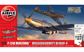 AIRFIX 1/72 P-51D Mustang vs Bf109F-4 Dogfight Double