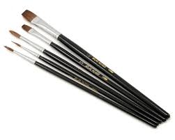 ATLAS BRUSH #1025: 1,3,5,1/4,1/2 Camel Hair Brushes (5)