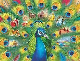 RAVENSBURGER 2000-PIECE PUZZLE Land of the Peacock