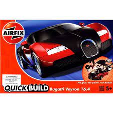 AIRFIX QUICKBUILD Bugatti 16.4 Veyron black/red