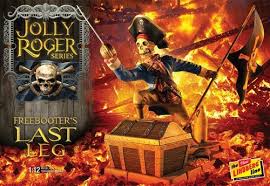 LINDBERG  1/12 Jolly Roger Freebooter's Last Leg Diorama: Pirate, Treasure Chest & Stone-Type Base843653557026884365355701
