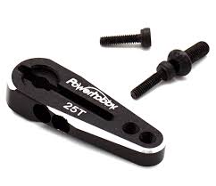 POWER HOBBY 25T Aluminum Clamping Servo Horn Black