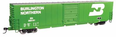 WALTHERS HO 60' Pullman-Standard Single Door Auto Parts Boxcar - Ready to Run -- Burlington