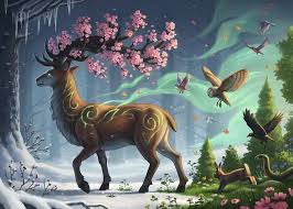 RAVENSBURGER 1000-PIECE PUZZLE Deer of Spring