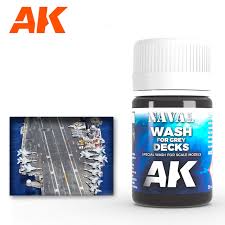 AKI Grey Deck Wash Enamel Paint 35ml Bottle