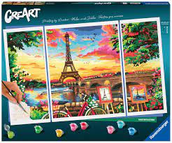 CREART Paris Reflect Paint by Numbers Kit 31x20