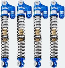 Power Hobby 1/24 Aluminum 58mm Long Travel Shocks, Blue, for Axial SCX24 Jeep, Bronco