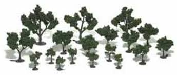 WOODLANDS SCENICS Deciduous Tree Kit 3/4" to 3" (21)
