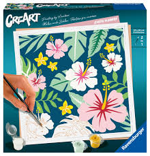 CREART Tropical Plants 8X8 Paint by Numbers Kit