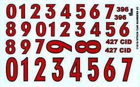 GOFER 1/24-1/25 Stock Car Numbers #2 (Red)